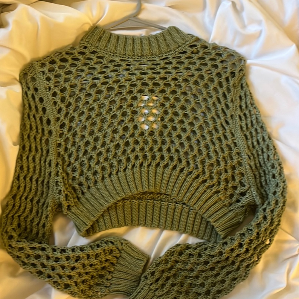 Cotton on open knit crop pullover!.